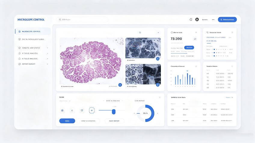 Concept interface for an intelligent microscopy platform