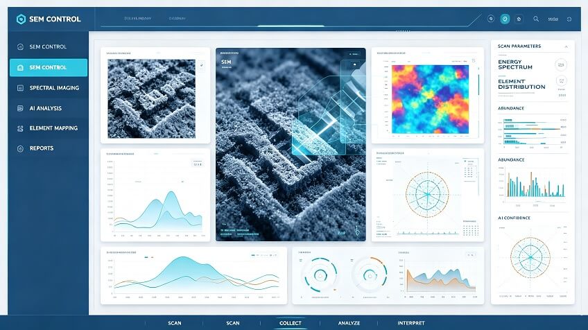Concept interface for an intelligent materials analysis system
