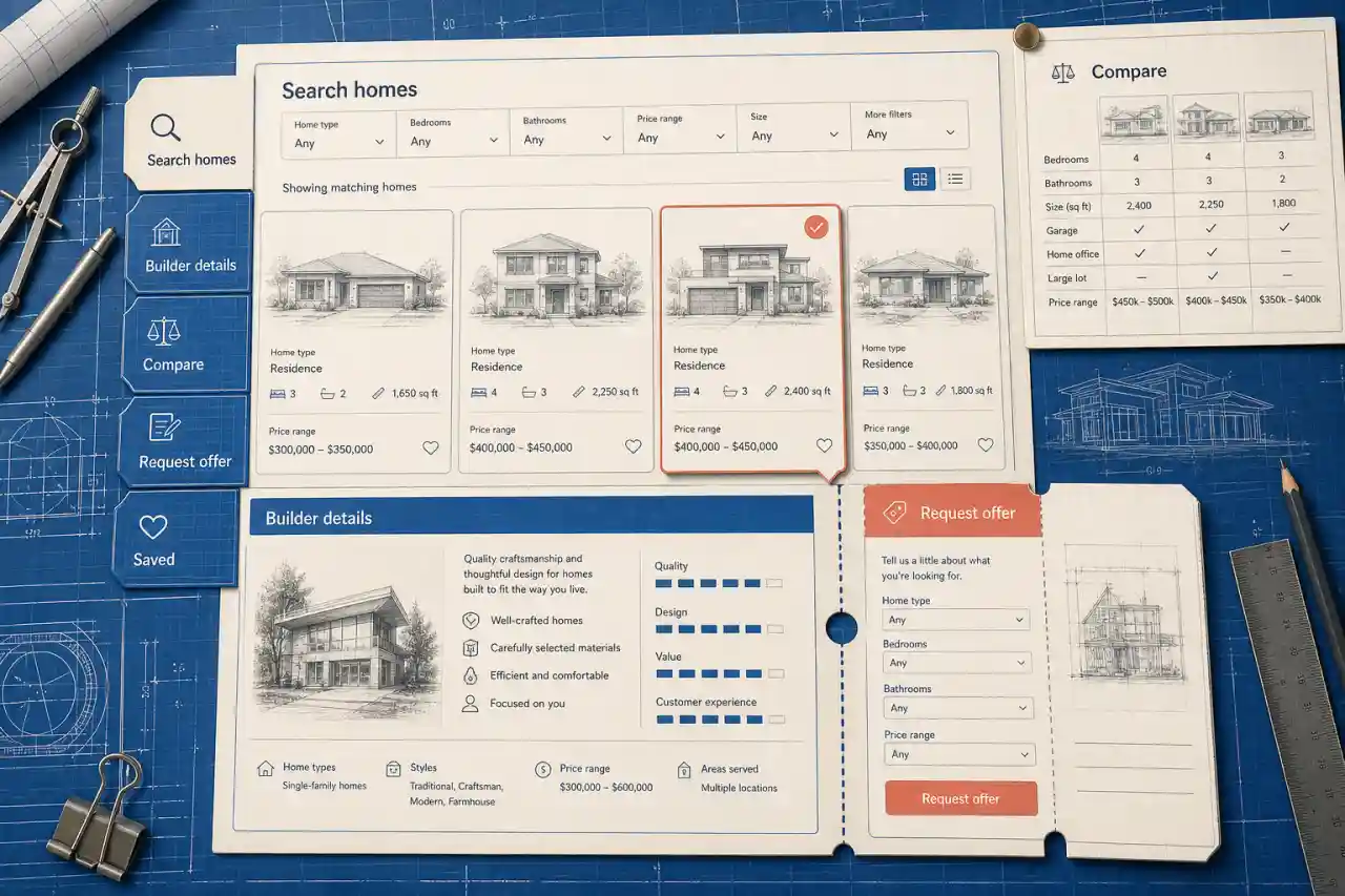 Connecting Home Buyers and Builders through a Searchable Information Portal