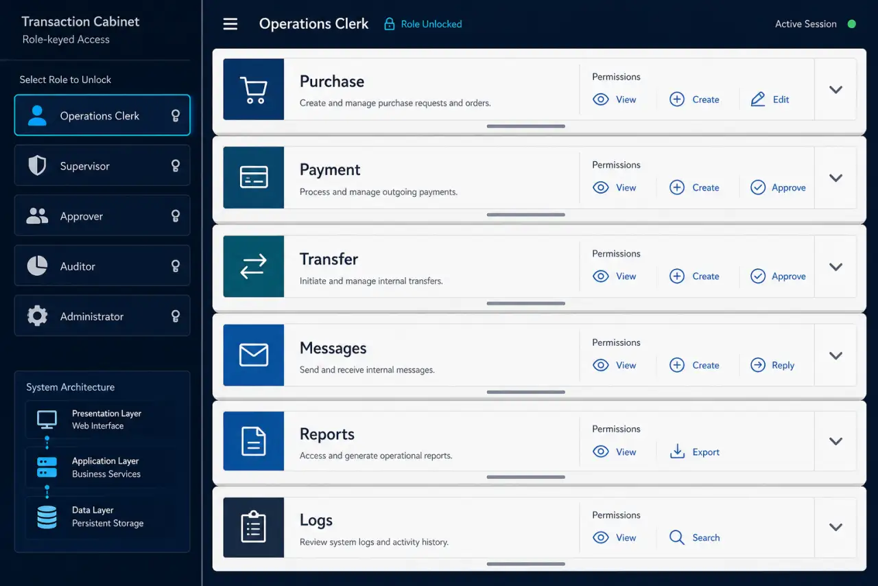 Connecting Online Transactions, Payments, Transfers, and Administration
